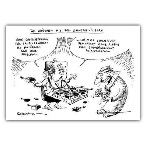 Karikatur "Panzer-Export"