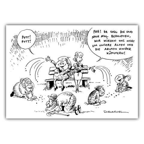 Karikatur "UNO r�gt Deutschland"