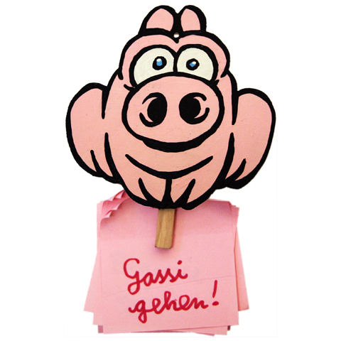 Notizklammer "Hausferkel Sid"
