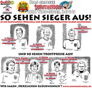 Schweinvogel WM Tipp-Spiel 2010 Sieger