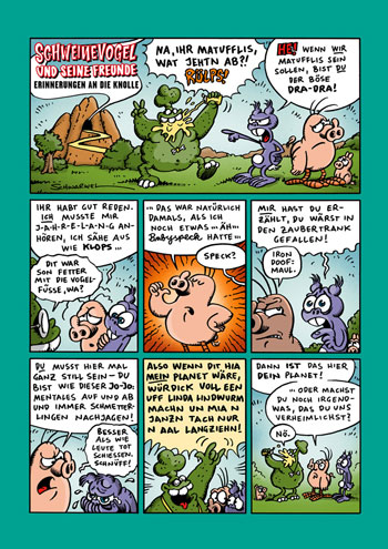 Schweinevogel-Comic im Holzhof Comix-Heft 1 zum GCT 2011