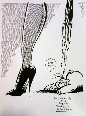 Fotos + Doku Schweinevogel + Schwarwel auf dem Münchner Comicfestival 2011