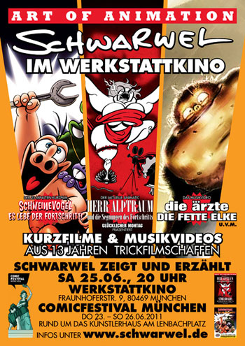 Schwarwel auf dem Münchner Comicfest: Filmpräsentation, Signierstunde, Live-Zeichnen