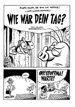 Mein neuer Schweinevogel-Comic „Wie war dein Tag?“ Leseprobe